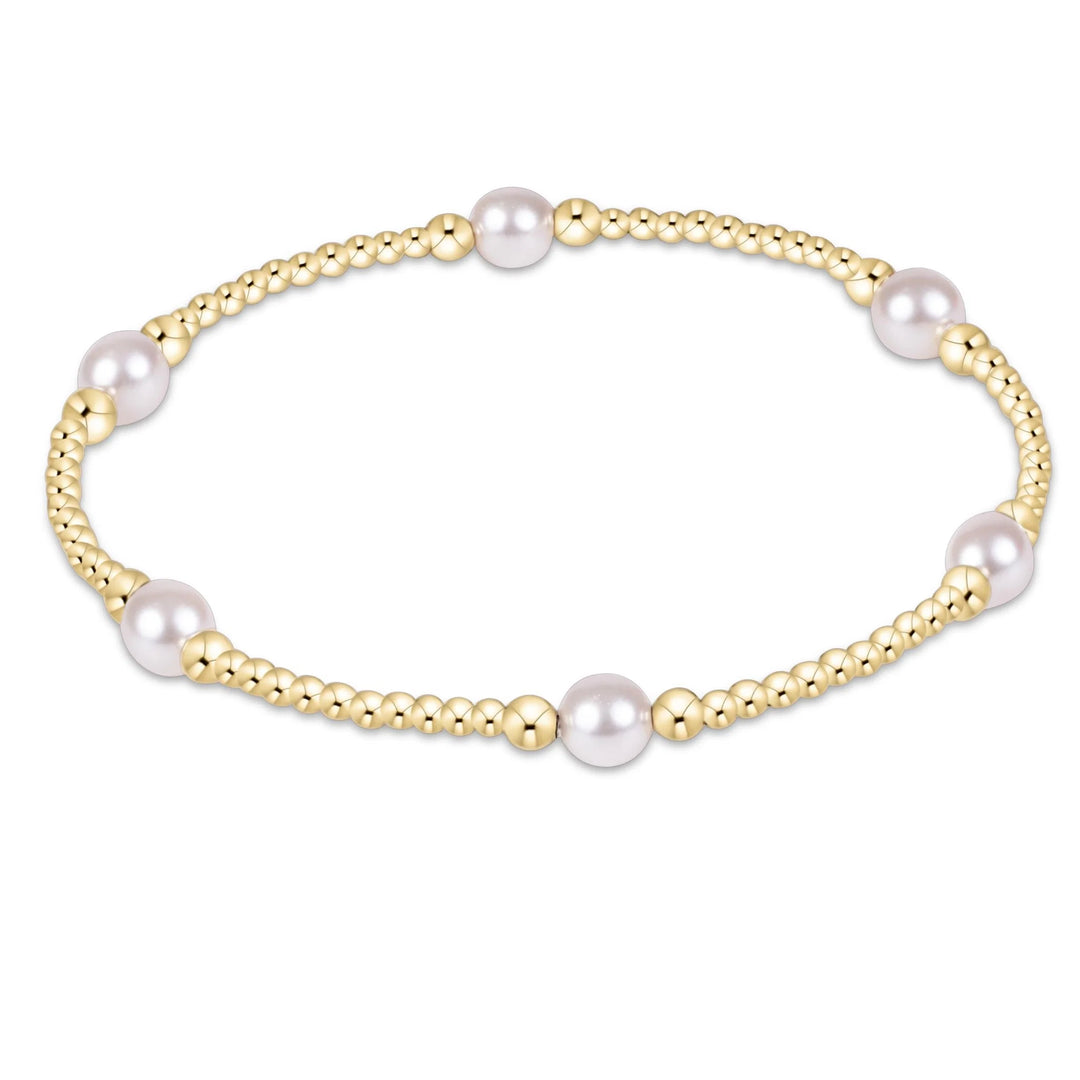 Enewton Design Purpose Pearl 5mm Gold Bracelet