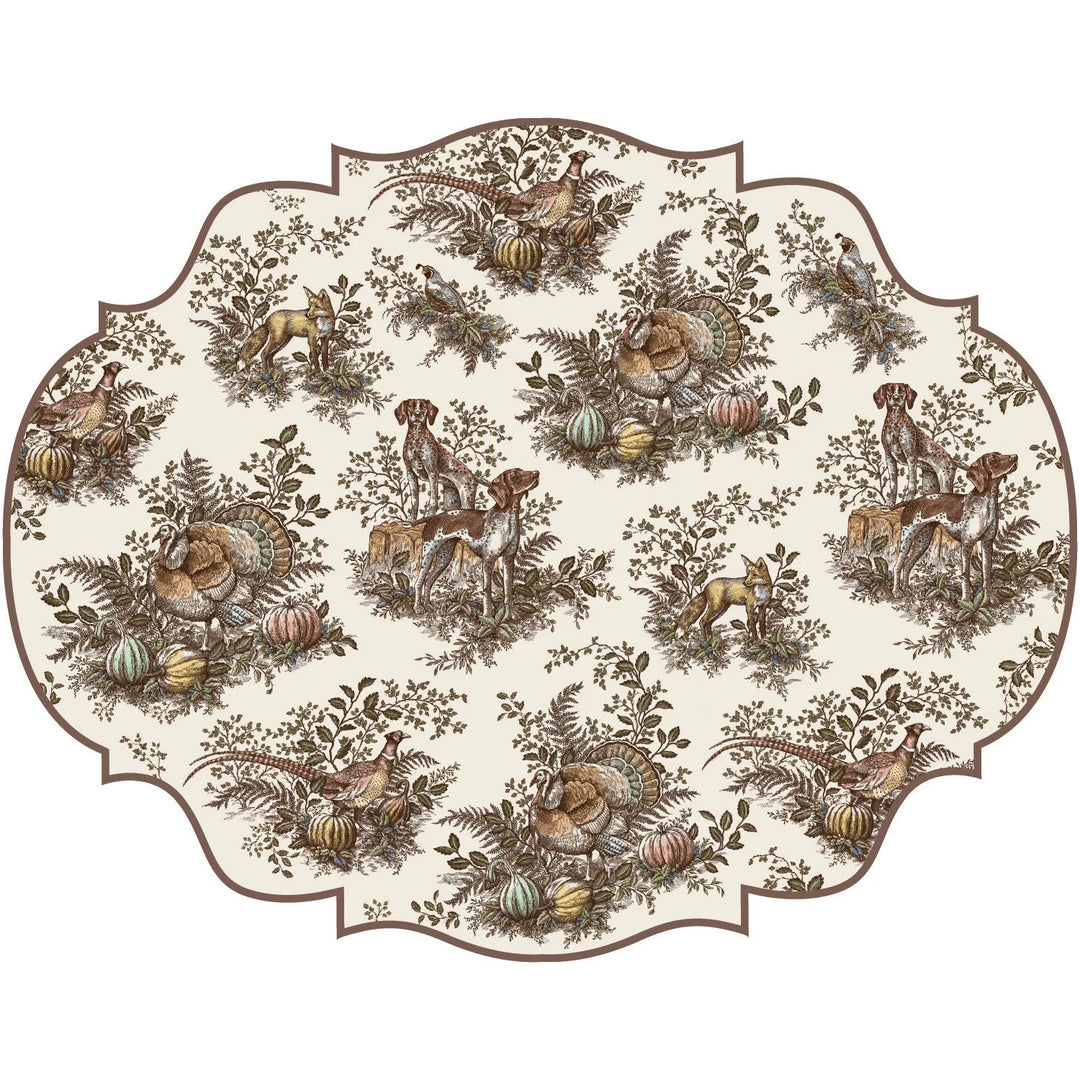 Hester &amp; Cook Die-cut Harvest Toile Frame Placemat