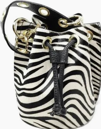 Germán Fuentes Zebra Bucket Bag