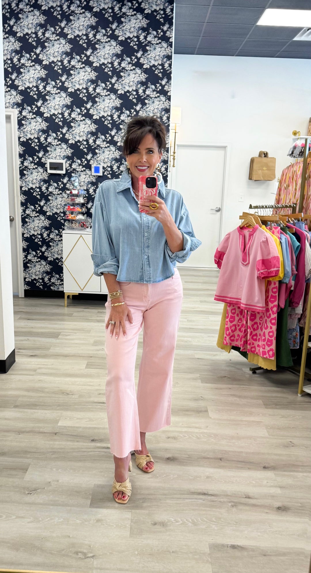Olivia - Pink Denim Pants