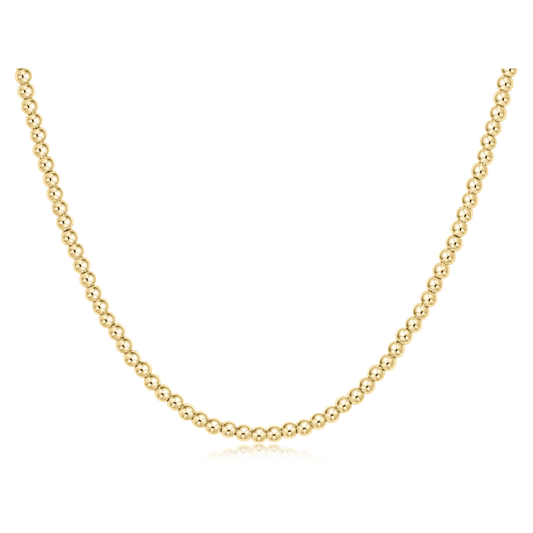 E Newton 15" Choker Classic Gold 3mm Bead