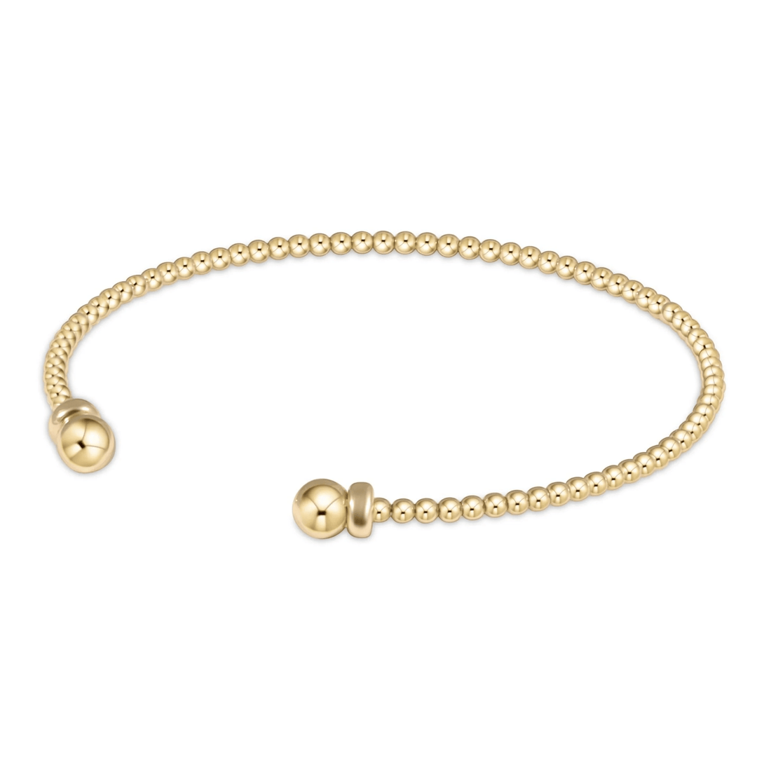 enewton Classic Gold 2mm Bead Cuff- Gold