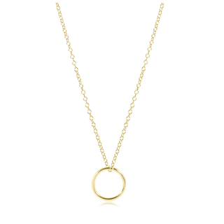 E Newton 16" Necklace Gold- Halo Gold Charm