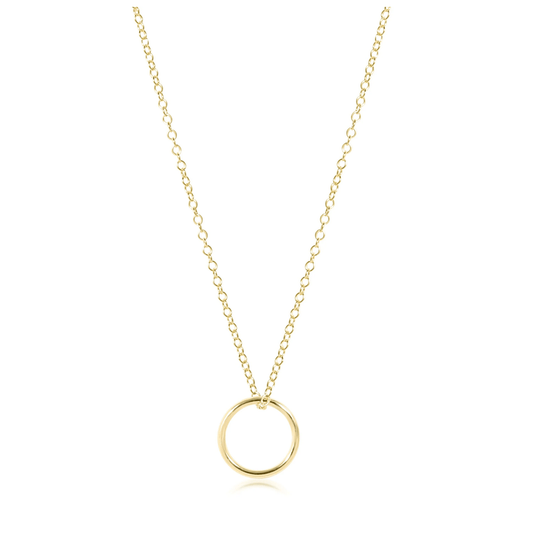 E Newton 16" Necklace Gold- Halo Gold Charm