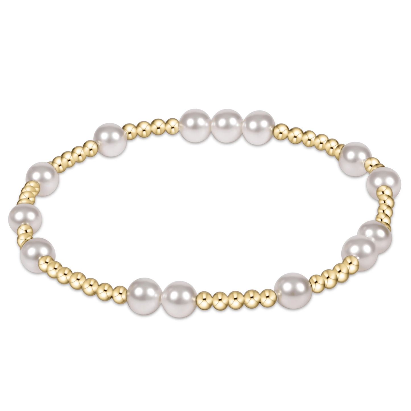 E Newton Hope Unwritten 6mm Bead Bracelet- Pearl