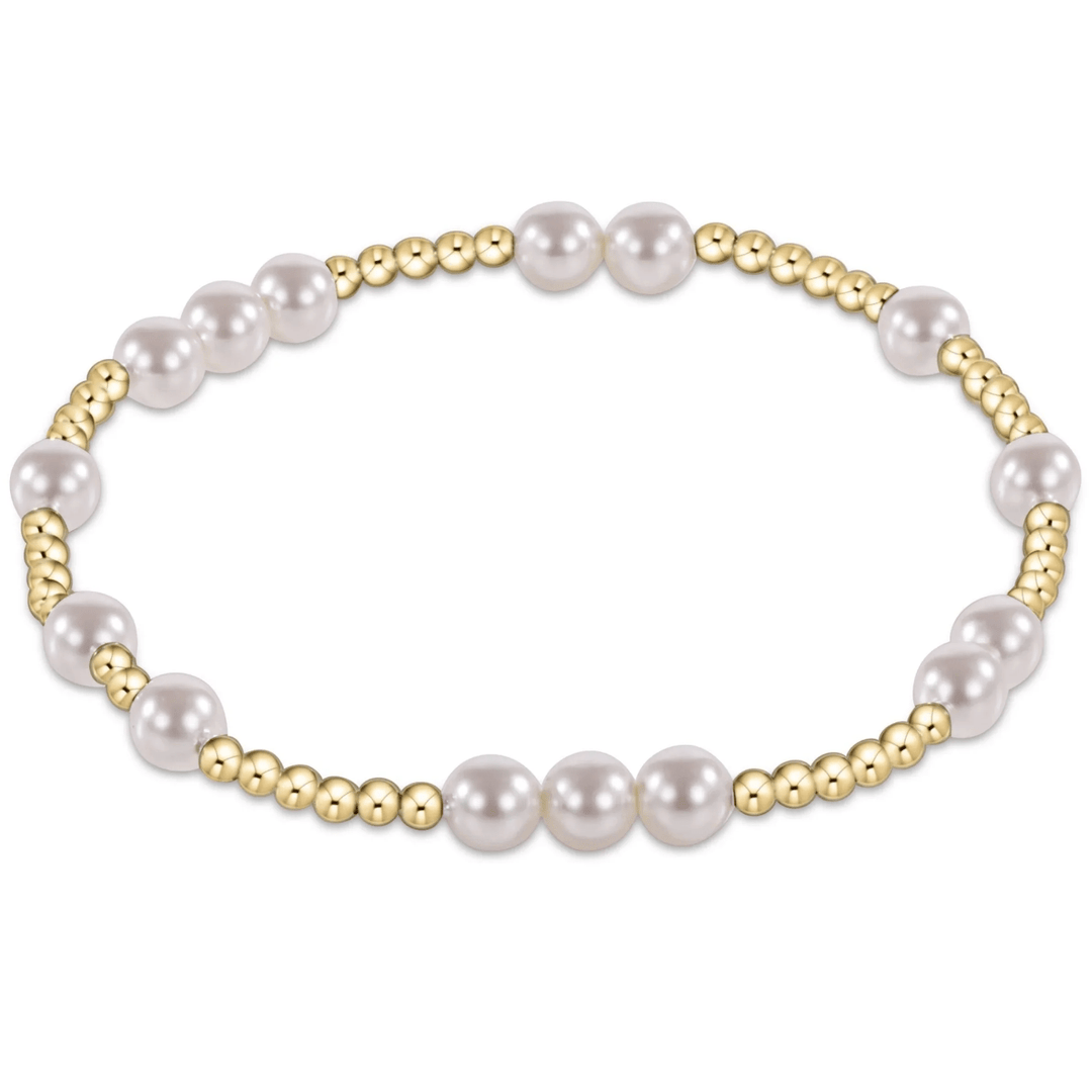enewton hope unwritten 4mm bead bracelet - pearl