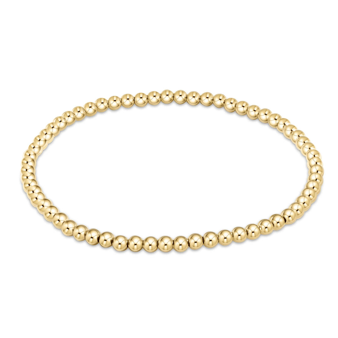 ENewton Classic 3mm Bead Bracelet- gold