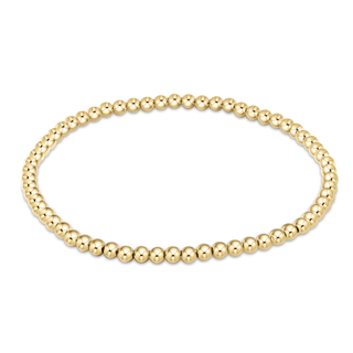 E Newton Classic Gold 3mm Bead Bracelet