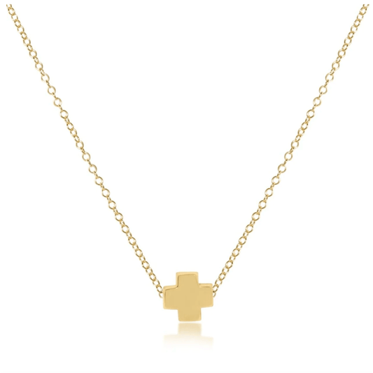 E Newton 16" necklace gold - Signature Cross Gold