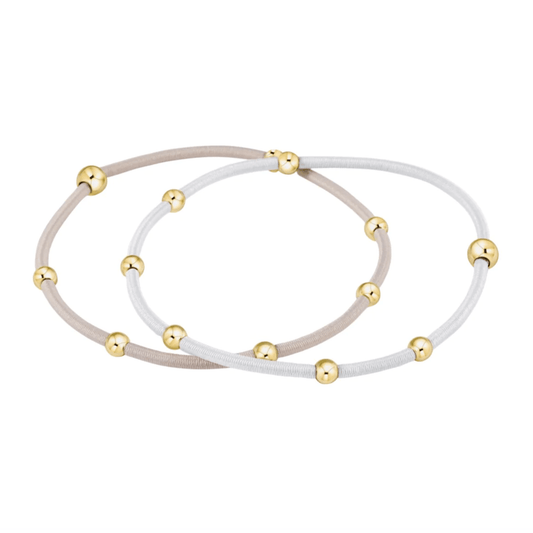 E Newton "e"ssentials Bracelet Stack of 2 - Dove Set