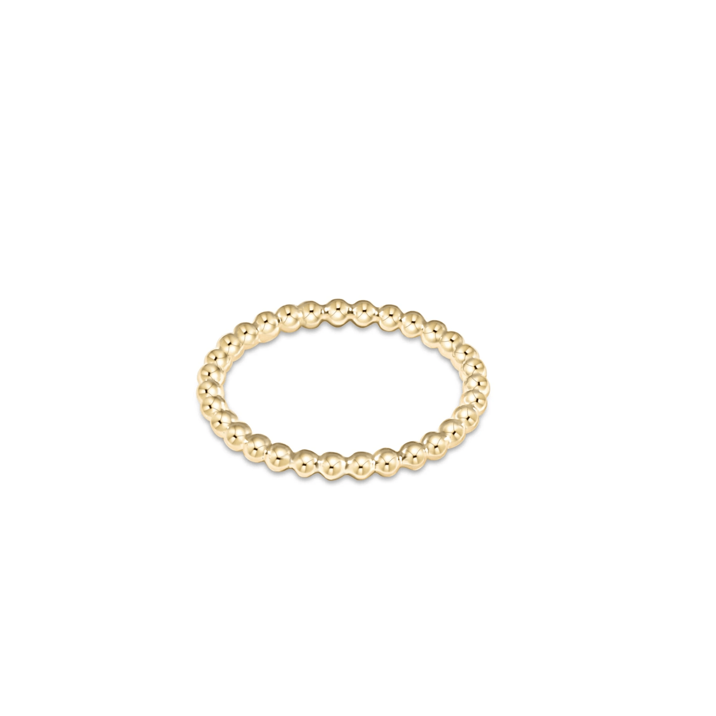 E Newton Classic Gold 2mm Bead Rings