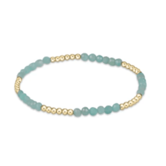 E Newton Blissful Pattern 2.5mm Bead Bracelet - Amazonite