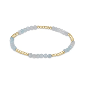 E Newton Blissful Pattern 2.5mm Bead Bracelet - Aquamarine