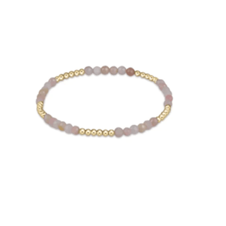 E Newton Blissful Pattern 2.5mm Bead Bracelet - Pink Opal