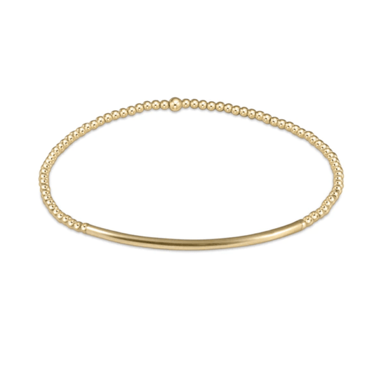 E Newton Classic Gold 2mm Bead Bracelet - Bliss Bar Gold