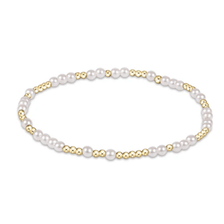 E Newton Hope Unwritten 3mm Bead Bracelet - Pearl