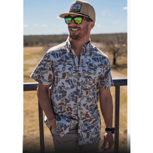 Burlebo Cotton Twill Button Up - Driftwood Camo