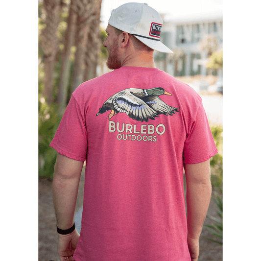 Burlebo Flying Duck Tee - Heather Crimson