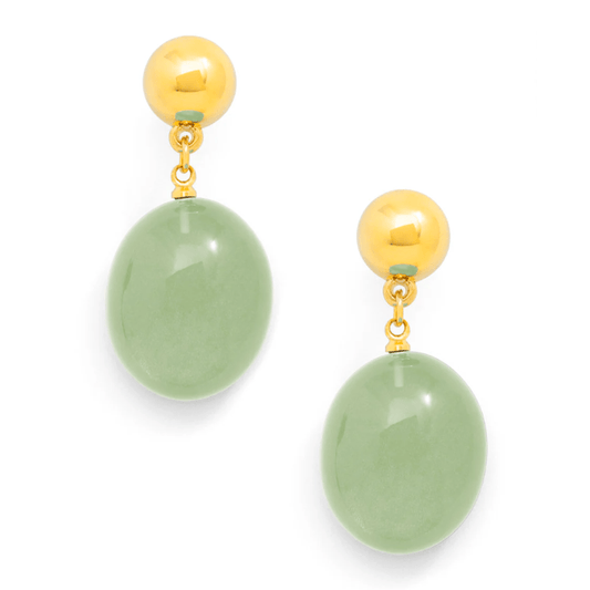 ZENZII - Green Glistening Pebble Earring