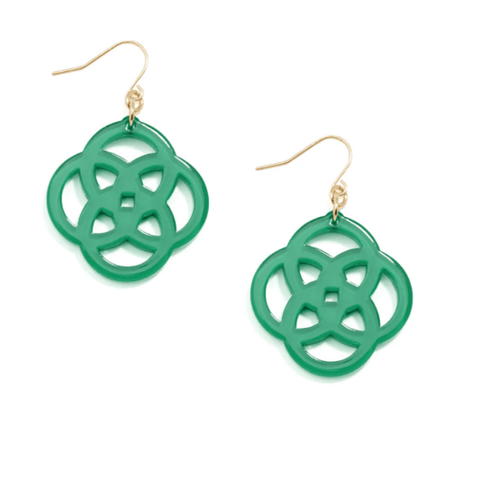 ZENZII - Dark Green Clover Earring