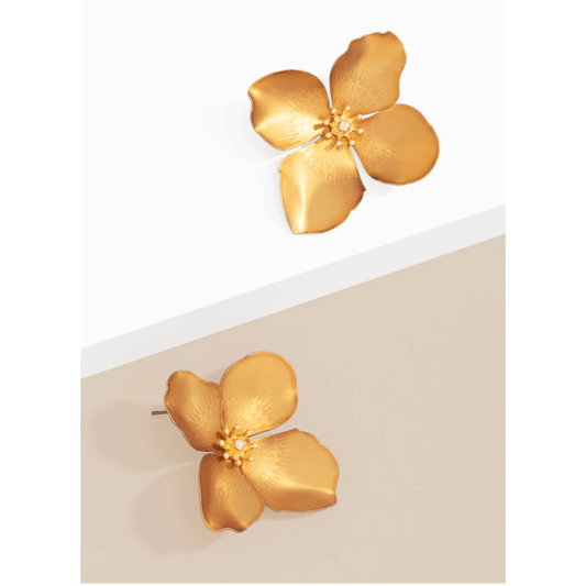 ZENZII - Metallic Gold Garden Party Earring