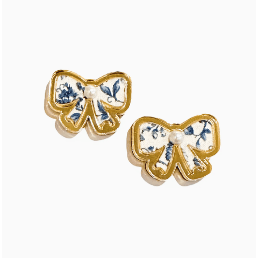 Bohemian Gemme-Dorthy Bow Studs