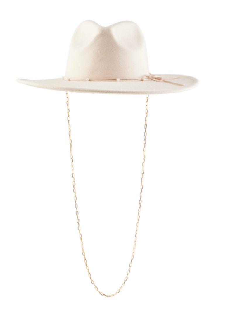 Cream Chain Hat