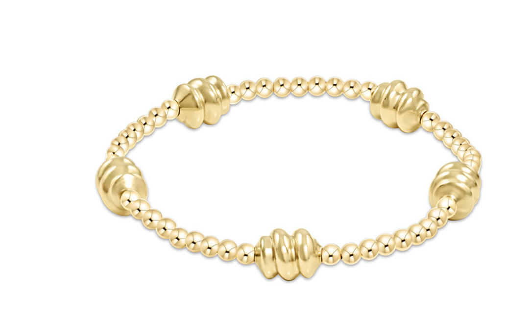 E Newton Admire 3mm Bead Bracelet - Gold