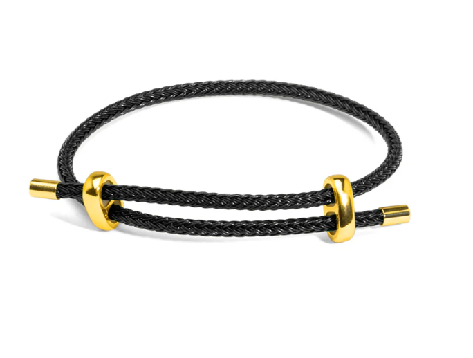 Zenzii - Black Adjustable Braided Rope Bracelet