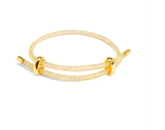 Zenzii - Gold Adjustable Braided Rope Bracelet