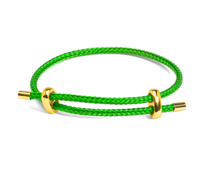 Zenzii - Green Adjustable Braided Rope Bracelet