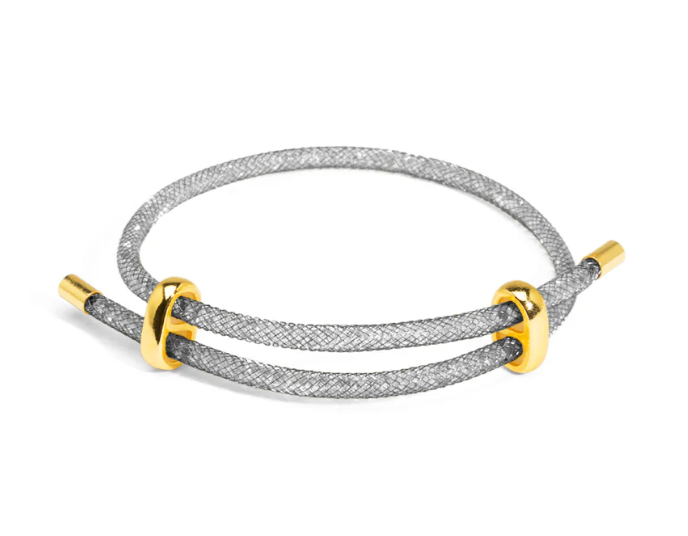 Zenzii - Silver Adjustable Braided Rope Bracelet