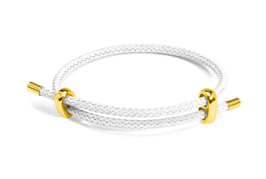 Zenzii - White Adjustable Braided Rope Bracelet