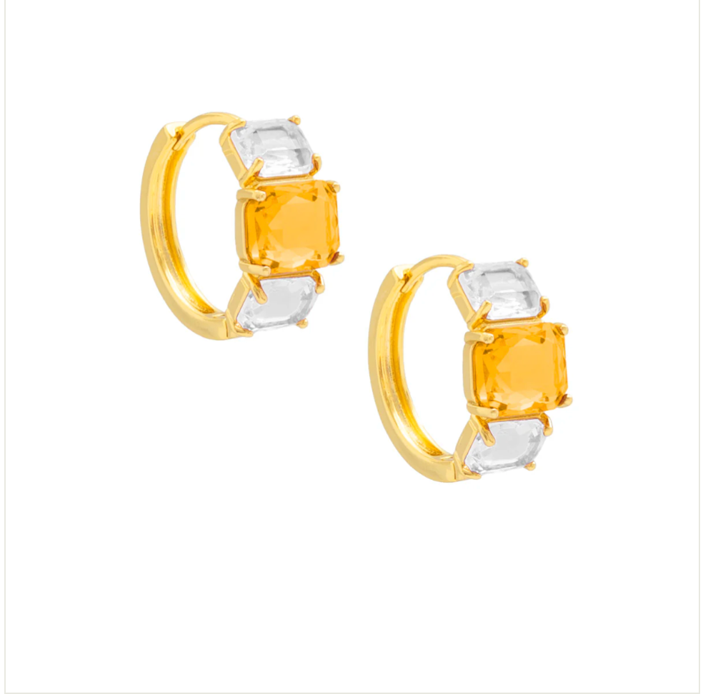 Zenzii - Topaz Crystal Hoop Earring