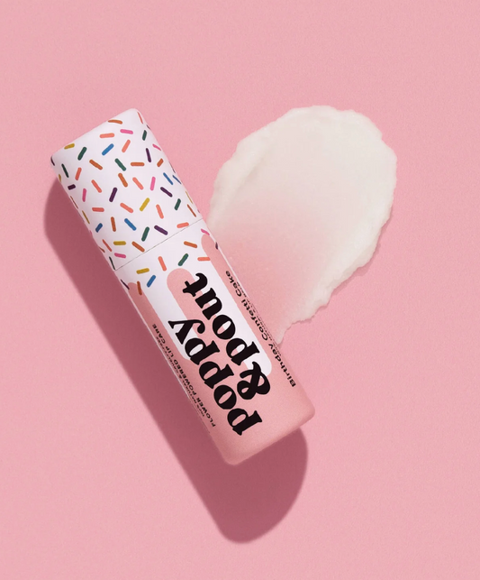 Poppy & Pout Lip Balm - Pink Birthday Confetti Cake