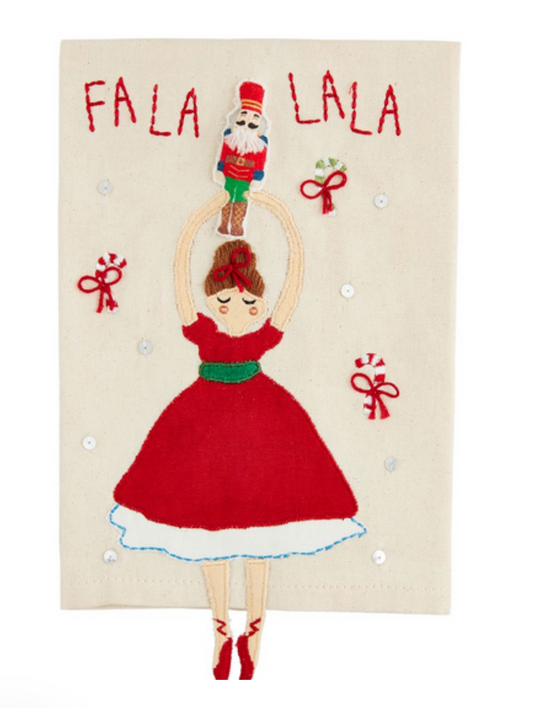 Mud Pie Fa La La Dancer Dangle Leg Towel