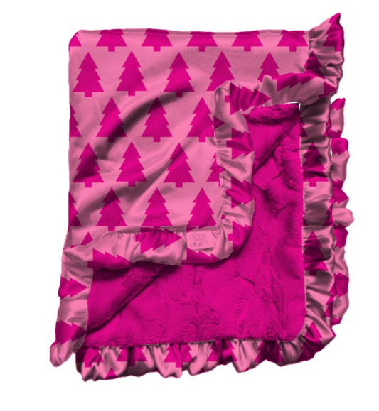 Jane Marie Pink Christmas Blanket