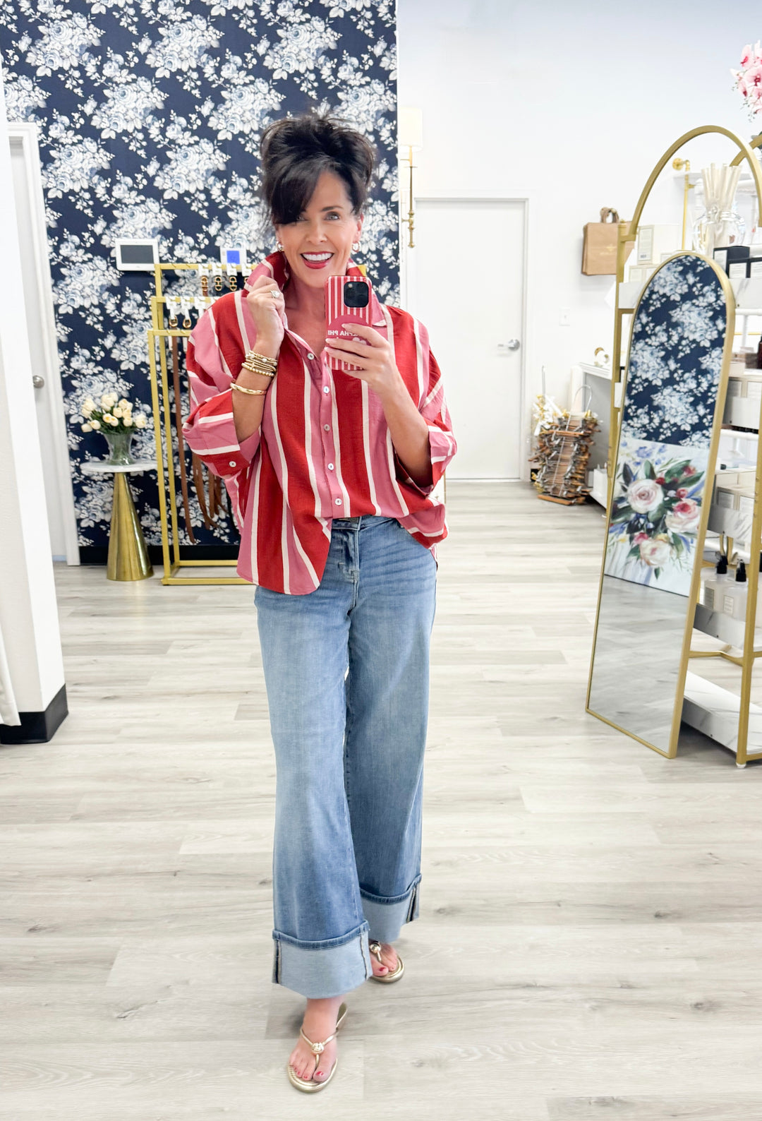 Waverly Rust Stripe Top