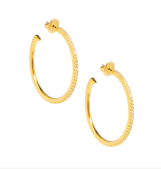 ZENZII - Large Pavé Hoop Earring