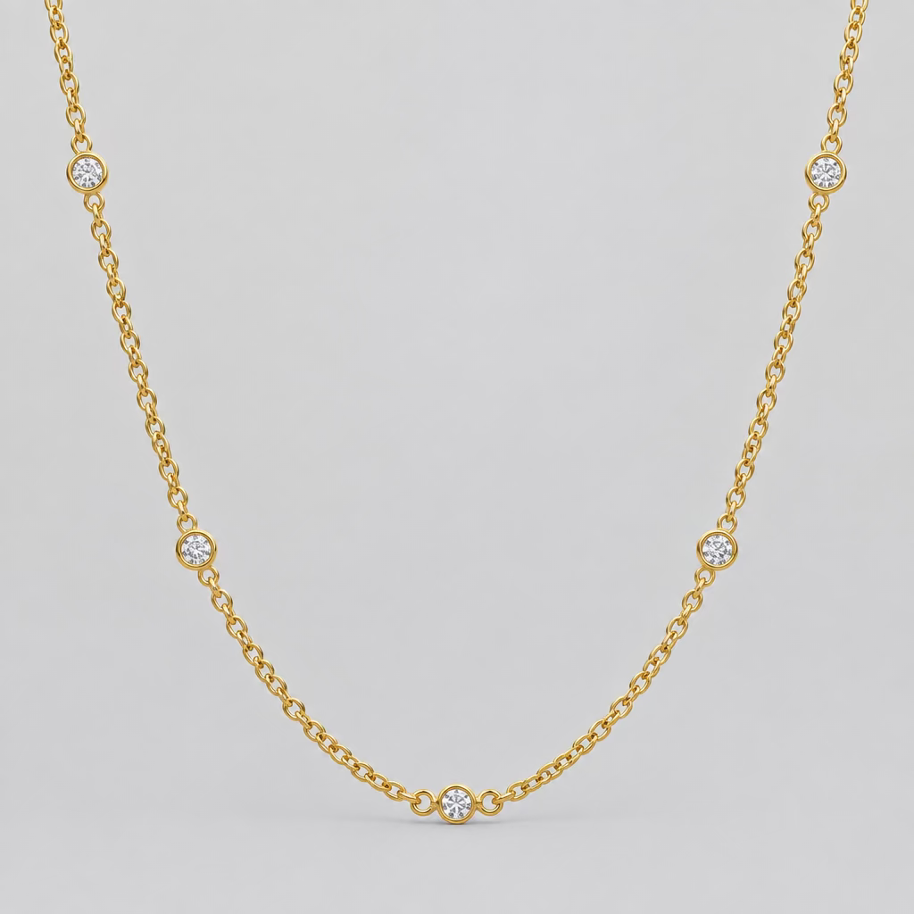 Julie Vos Celeste Delicate Station Necklace
