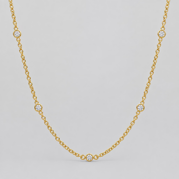 Julie Vos Celeste Delicate Station Necklace