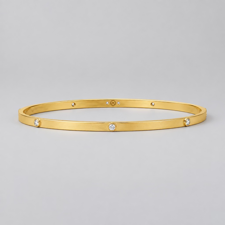 Julie Vos Crescent Stone Bangle