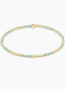 enewton Hope Joy Pattern 2mm Bead Bracelet- Mint