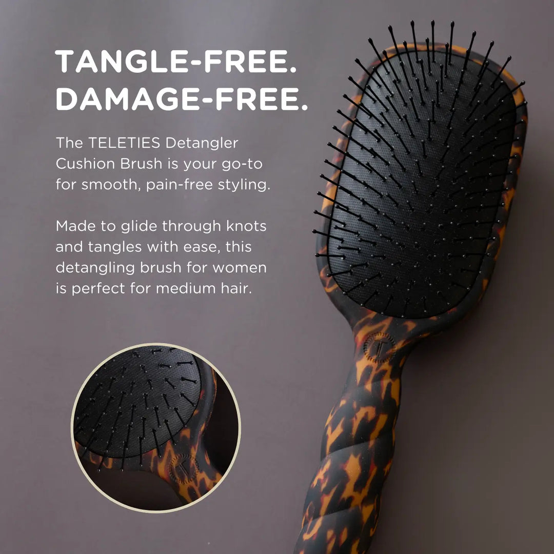 Teleties Detangler Brush |tortoise| Medium