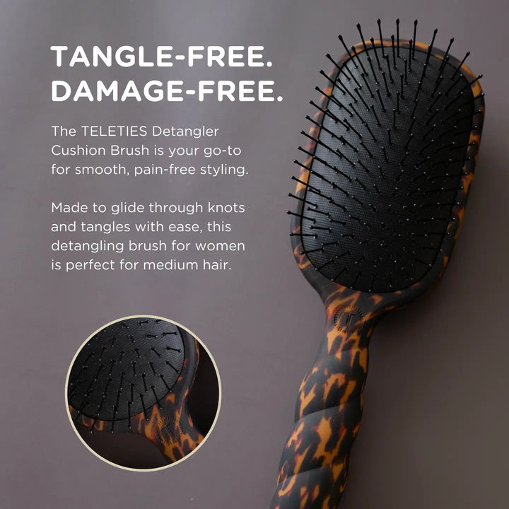 Teleties Detangler Brush |tortoise| Medium
