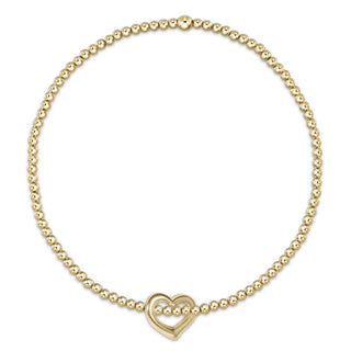 egirl classic gold 2mm bead bracelet- love small gold charm