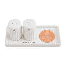 Mud Pie Salt &amp; Pepper Accessory Tray Set