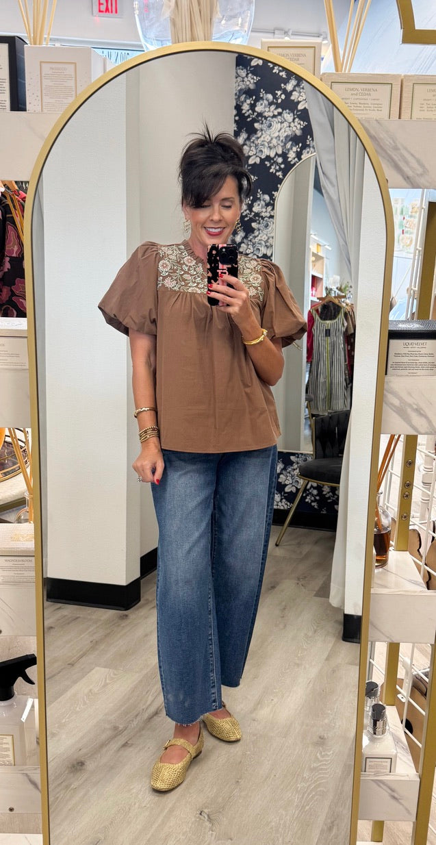 Mary Square Makayla  Top - Espresso