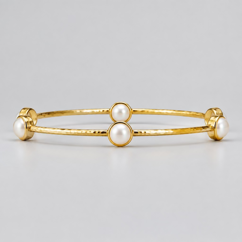 Julie Vos Milano Luxe Bangle-Pearl