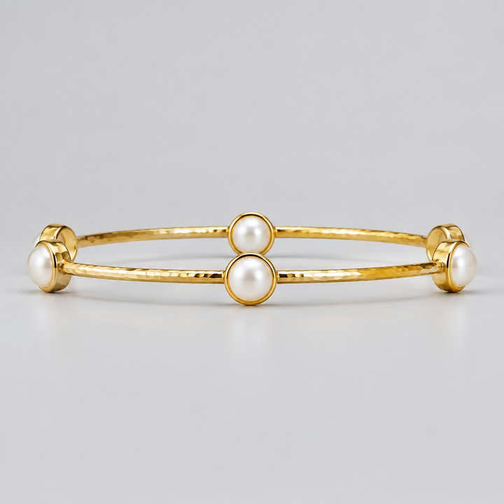 Julie Vos Milano Luxe Bangle-Pearl